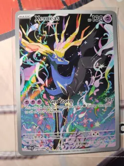 2026 Pokemon Xerneas Rare NM Full Art Holo | 091/086 Chaos Rising - Image 1