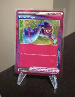 Pokemon TCG Hero's Cape Trainer 152/162 SV05 Temporal Forces Holo ACE SPEC Rare - Image 1