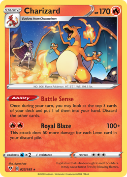 Charizard 025/185 Rare Vivid Voltage Pokemon Near Mint - Image 1