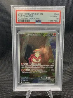Pokemon Turtonator Stellar Crown 146/142 Illustration Rare PSA 10 - Image 1
