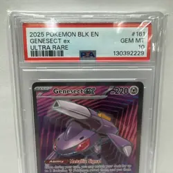 GENESECT EX PSA 10 2025 POKEMON BLACK BOLT #161/086 BLK EN ULTRA RARE 3727 - Image 2
