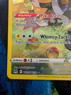Pikachu TG05/TG30 Holo Lost Origin Trainer Gallery Pokemon NM - Image 3