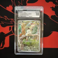 Pokemon TCG Meowth 106/094 Me02: Phantasmal Flames Illustration Rare Holo - Image 1