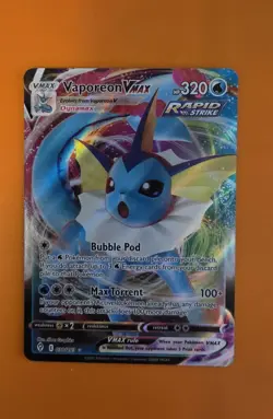 Vaporeon VMAX 030/203 Holo VMAX Rare Evolving Skies Pokemon Damaged - Image 1