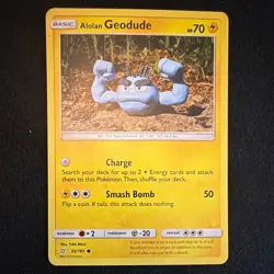 Alolan Geodude 35/181 Sun & Moon Common 70 HP Regular EN Pokemon TCG - Image 1