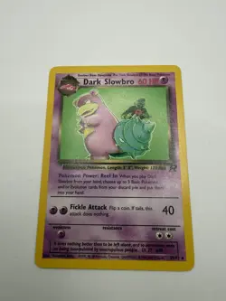 Pokemon TCG Dark Slowbro 29/82 Non-Holo Card Vintage LP - Image 1