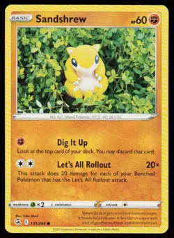 Sandshrew 131/264 Common Fusion Strike Pokemon Lightly Played - Image 1