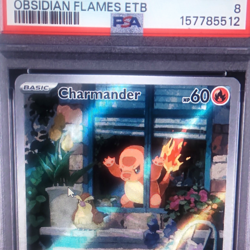 PSA 8 Pokemon TCG Charmander 044 SV Promo Cards Holo Promo English - Image 1