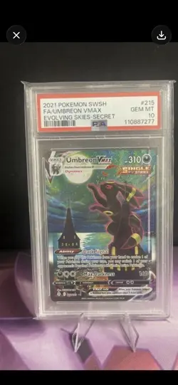 The Pokemon Company Umbreon VMAX PSA 10 215/203 Evolving Skies Secret Holo - Image 1