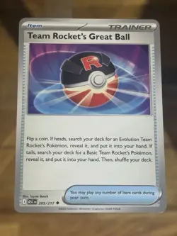 Team Rocket's Great Ball 205/217 Ascended Heroes Pokemon Card - Image 1