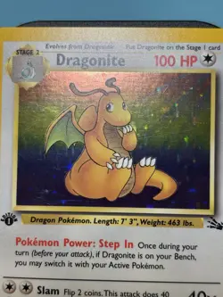 Pokemon Dragonite Fossil 1st Edition 4/62 Holo Rare - Near Mint - Image 3