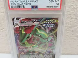 RAYQUAZA VMAX POKEMON HOLO EVOLVING SKIES 111/203 2021 PSA 10 GEM MT - Image 3