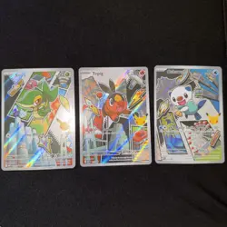 Pokemon First Partner Illustration Series 2 NM: SNIVY, TEPIG, OSHAWOTT - Image 1