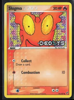 Slugma 74/107 EX Deoxys 2005 Reverse Holo Pokemon Card - Image 1