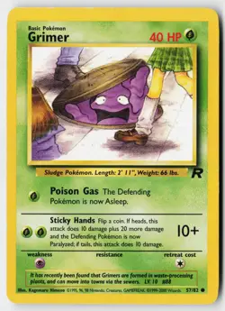 Pokemon Grimer - 57/82 - Common Team Rocket Unlimited MP - Image 1
