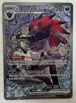 Pokemon TCG N's Zoroark Ex SIR 286/217 Ascended Heroes English NM - Image 1