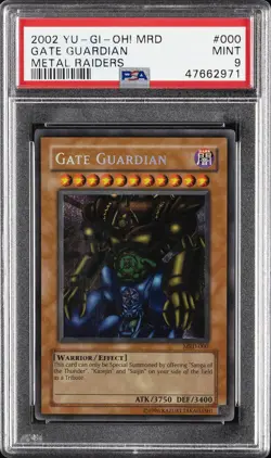 2002 YU-GI-OH! MRD-METAL RAIDERS #000 GATE GUARDIAN PSA 9 - Image 1