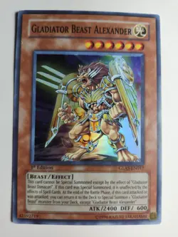 Gladiator Beast Alexander GLAS-EN017 Super Rare 1st Ed Yu-Gi-Oh Gladiators Assau - Image 1