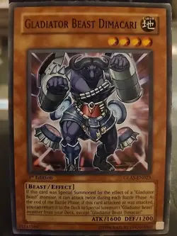 Gladiator Beast Dimacari - 1st Edition - Yugioh Light Monster - Vintage - Image 1