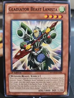 Gladiator Beast Lanista - 1st Edition - Yugioh Wind Monster - Vintage - Image 1