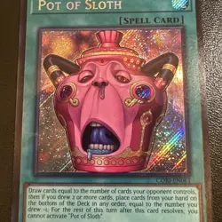 Yu-Gi-Oh! TCG x1 Pot of Sloth 1rst Edition Secret Rare - Image 2