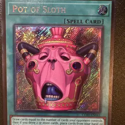 Yu-Gi-Oh! TCG x1 Pot of Sloth 1rst Edition Secret Rare - Image 4