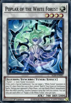 Poplar Of The White Forest - Super Rare 1st Edition ALIN-EN041 - NM - YuGiOh - Image 1