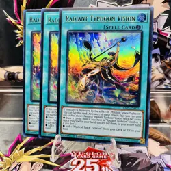 3x Yugioh Playset Radiant Typhoon Vision RA05-EN075 Ultra Rare 1st Ed Near Mint - Image 1