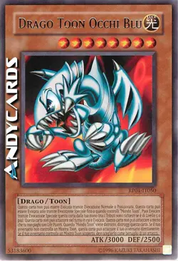 DRAGO TOON OCCHI BLU (Blue-Eyes Toon Dragon) • Rara • RP01 IT050 • Unl • Yugioh! - Image 1