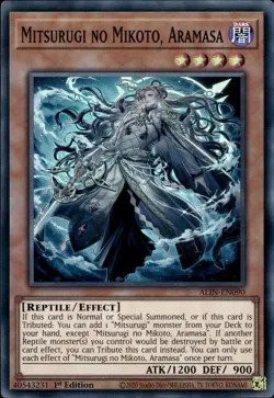 Mitsurugi No Mikoto, Aramasa - Super Rare 1st Edition ALIN-EN090 - NM - YuGiOh - Image 1