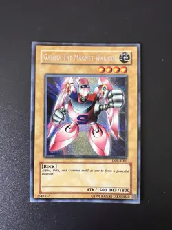 Yu-Gi-Oh! Gamma the Magnet Warrior DOR-E003 Prismatic Secret Rare LP - Image 1