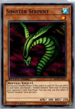 Sinister Serpent SBAD-EN037 Speed Duel: Attack from the Deep Yu-Gi-Oh NM - Image 1