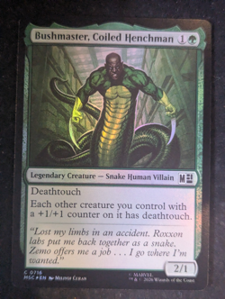 Bushmaster, Coiled Henchman 716 Commander: Marvel Magic: The Gathering Foil R121 - Image 1