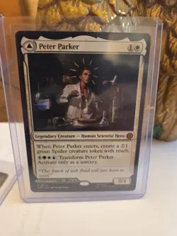 Peter Parker\Amazing Spider-Man | MTG Marvel SPM | Mythic DFC Hero Token | NM - Image 1