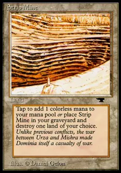 MTG Strip Mine (Tower), Antiquities, Heavily Played, English - Image 1