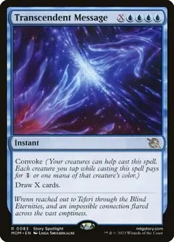 MOM TRANSCENDENT MESSAGE 1x Rare Magic March of the Machine MTG NM - Image 1