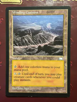 1997 MTG Magic the Gathering ~ Weatherlight ~ Winding Canyons ~ LP - Image 1
