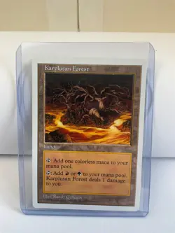 MTG Magic the Gathering Card *Karplusan Forest* Land Green/Red 1997 5th Edition - Image 1