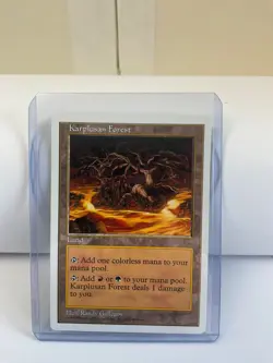 MTG Magic the Gathering Card *Karplusan Forest* Land Green/Red 1997 5th Edition - Image 3