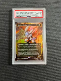 PSA GEM MINT 10 Baylen, the Haymaker (Borderless) (Raised Foil) Bloomburrow Foil - Image 1
