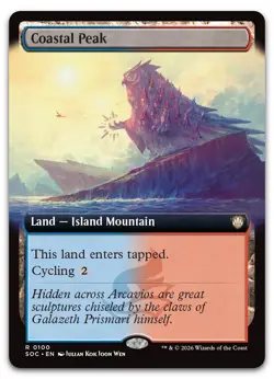 Coastal Peak (Extended Art) #100 NM Commander: Secrets of Strixhaven Magic MTG - Image 1