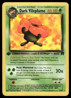 Dark Vileplume 30/82 1st Edition Team Rocket Pokemon - Image 1