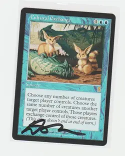 Magic the Gathering ~ Cultural Exchange ~ M/NM ~ Odyssey ~ Signed by Artist - Image 1