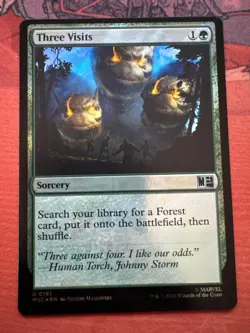 Three Visits (Surge Foil) 181 Holo Commander: Marvel Super Heroes NM - Image 1