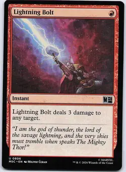 Lightning Bolt 806 UC Commander: Marvel Super Heroes MTG NM/M - Image 1