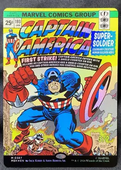 MTG Marvel Super Heroes 387 Captain America Super Soldier Borderless Mythic Rare - Image 1