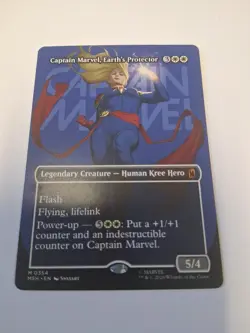 MTG Captain Marvel, Earth's Protector (Borderless) (0354) Marvel Super Heroes - Image 1