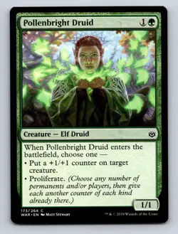 MTG War of the Spark Magic: The Gathering Pollenbright Druid Regular - Image 1