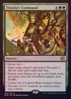 MTG Brothers' War - Titania's Command (Foil) - Image 1