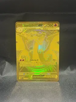 Mega Charizard X EX 130/094 Phantasmal Flames Gold Hyper Rare Pokemon Card TCG - Image 1